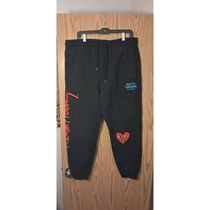 Keith Haring X Shoe Palace Athleisure Jogger Sweatpants Sz XL Alien Zap
